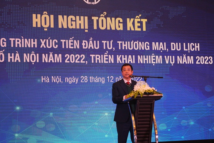 Phó Tổng cục trưởng Tổng cục Du lịch Nguyễn Lê Phúc phát biểu tại hội nghị